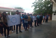 Juramentada Brigadas comunitarias en la escuela técnica comercial