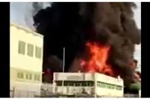 Un gran incendio se desata en una planta química de Italia