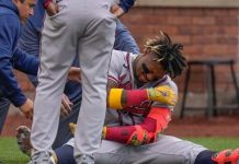 Ronald Acuña Jr. está en observación tras un pelotazo