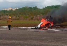 Dos muertos al estrellarse una aeronave en Monagas