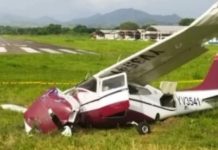 Avioneta se precipitó a tierra