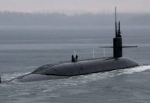 Submarino nuclear estadounidense llega a Corea