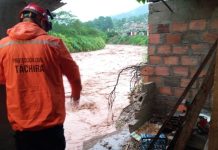 Táchira en alerta naranja por lluvias