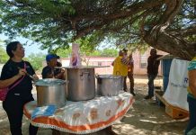 Rotary La Vela y Club de Leones realizaron jornada de alimentación en Carrizalito