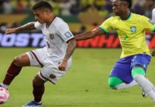 Vinotinto empató con Brasil