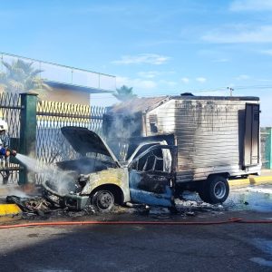 Camión se incendió 