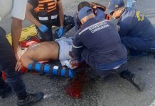 Delivery sufrió graves lesiones durante colisión