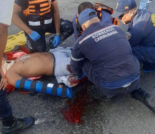 Delivery sufrió graves lesiones durante colisión