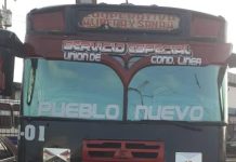 Delincuentes atacan a piedras a buseta de Linea Pueblo Nuevo