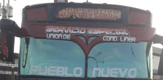 Delincuentes atacan a piedras a buseta de Linea Pueblo Nuevo
