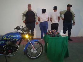 Detienen a pareja con droga en San José de Coro