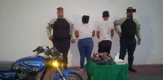 Detienen a pareja con droga en San José de Coro