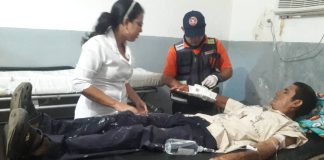 Se hizo una herida en el brazo con un esmeril