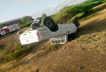 Tres lesionados durante vuelco en Jadacaquiva