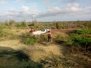 Tres lesionados durante vuelco en Jadacaquiva 