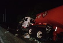 Choque de camiones de carga pesada dejó un lesionado en Tucacas