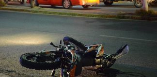 Motorizado sufrió escoriaciones al caer de la moto en el sector El Cardón