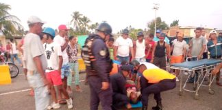 Arrollado hombre en Boca de Aroa