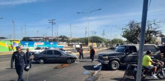 Comerciante sufrió susto durante choque en Punto Fijo