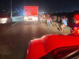 Motorizado se enredó con una guaya y casi pierde la vida