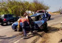 Un lesionado en colisión de vehículos en la Curva de Sabino