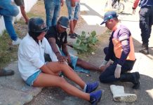 Adolescente sufrió lesiones al colisionar la moto en la Bajada de Guaranao