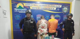 Detenida pareja por hurto a Farmatodo en Tucacas