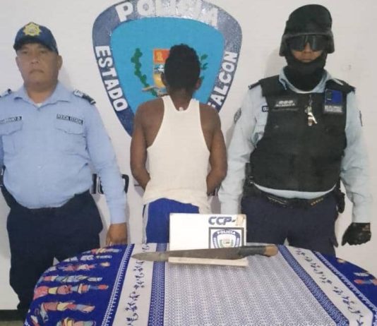 Hombre amenazó a dos mujeres con un machete en el municipio Colina