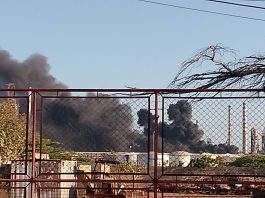 Presunto incendio en trinchera de desechos en el CRP Cardón