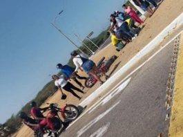 Mecánico deslizó moto en La Curva El Sabino