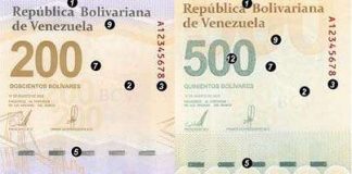 Banco Central de Venezuela anuncia que incorporará los billetes de 200 y 500 bolívares