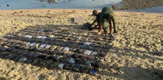 Se contabilizan 1223 panelas de droga incautadas en el Cabo San Román