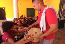 Niños recibieron conversatorio sobre tambores afrovenezolanos