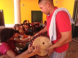 Niños recibieron conversatorio sobre tambores afrovenezolanos