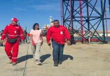 Delcy Rodríguez inspeccionó la refinería de Paraguaná