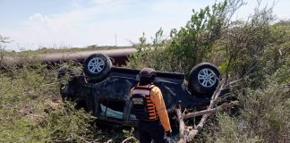 Guardia Nacional lesionado en vuelco en Punto Fijo