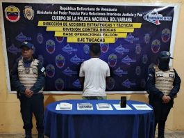Incautan dos panelas de cocaína y detienen a un hombre en Tucacas