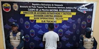 Incautan dos panelas de cocaína y detienen a un hombre en Tucacas