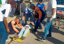 Lesionado mototaxista durante accidente en Coro