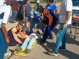 Lesionado mototaxista durante accidente en Coro