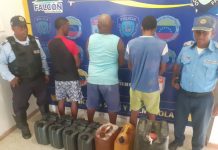 Tres detenidos por venta clandestina de gasolina en Boca de Aroa
