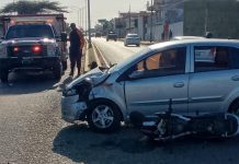 Accidente en Caja de Agua dejó un motorizado lesionado