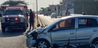 Accidente en Caja de Agua dejó un motorizado lesionado