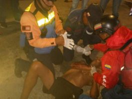 Arrollado hombre bajo los efectos del alcohol en Coro