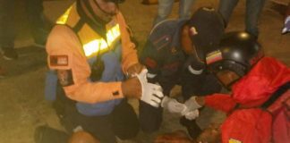 Arrollado hombre bajo los efectos del alcohol en Coro