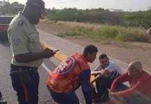 Accidente frente a la Universidad del Zulia dejó dos lesionados