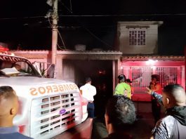 Casa agarró incendio en la Pedro Manuel Arcaya