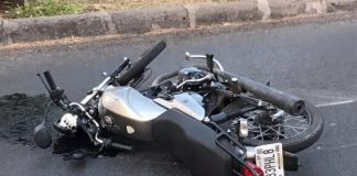 Esquivó una bicicleta y se fue al pavimento en Dabajuro