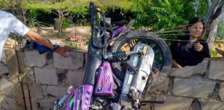 Motorizado chocó con una pared en El Oasis