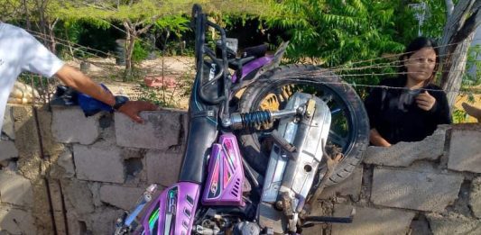 Motorizado chocó con una pared en El Oasis
